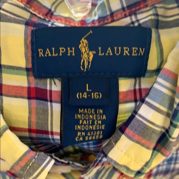 Boys Ralph Lauren plaid button down shirt - Picture 3 of 4